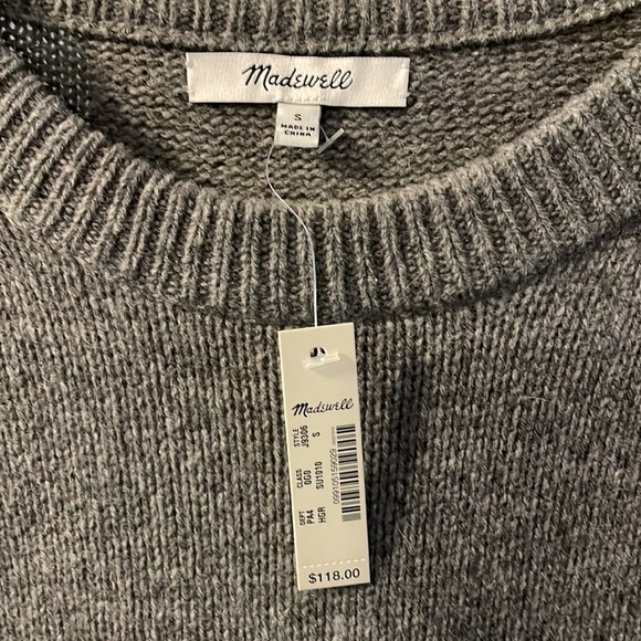 NWT women’s Madewell long sweater, size small, black, gray and brown - Picture 2 of 3